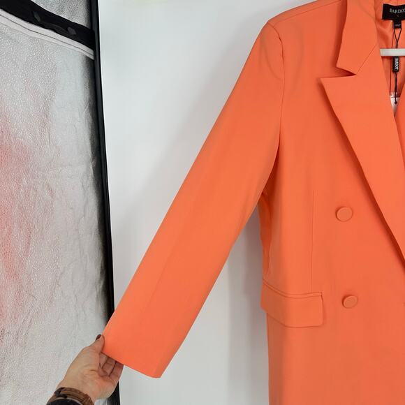 Bardot Womens S Oversized Blazer in Orange Fizz Double Breasted Club Trendy - Picture 5 of 13